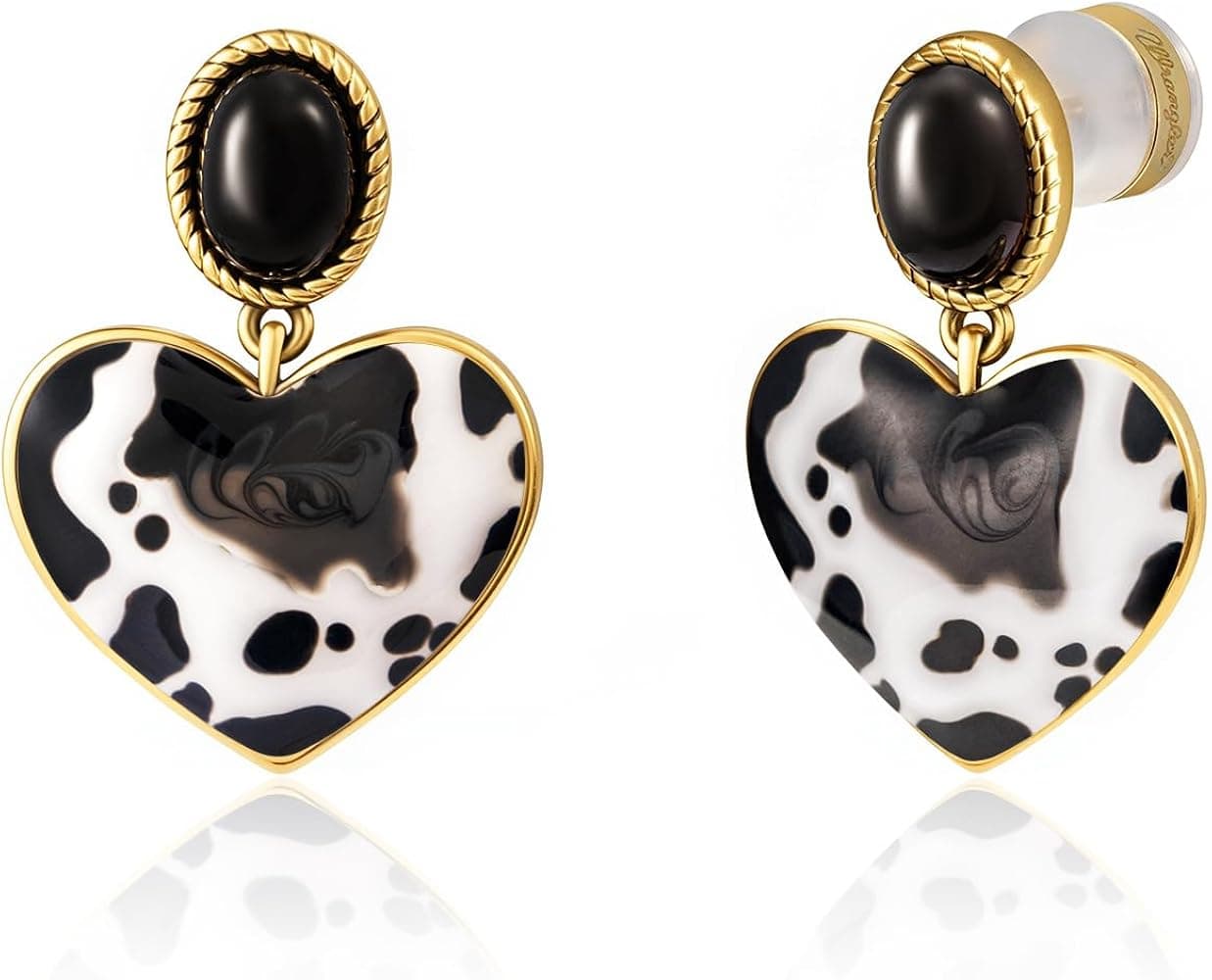 Wrangler heart drop dangle earrings