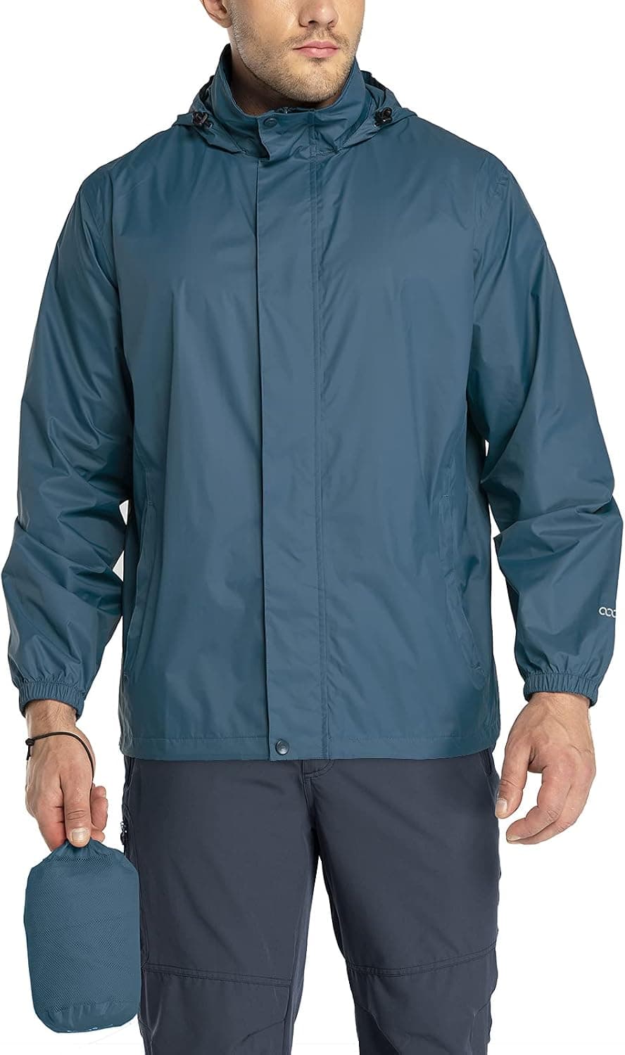 Packable waterproof shell jacket