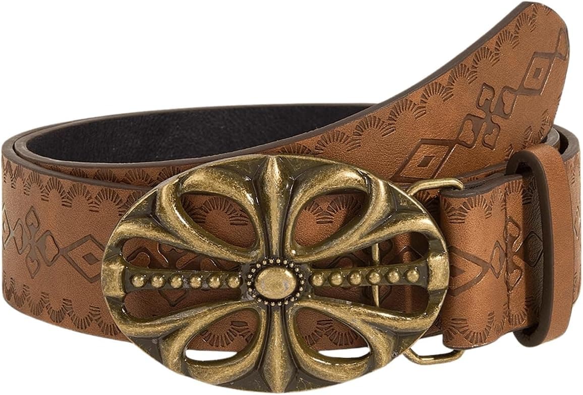 BEAUDRM western buckle belt