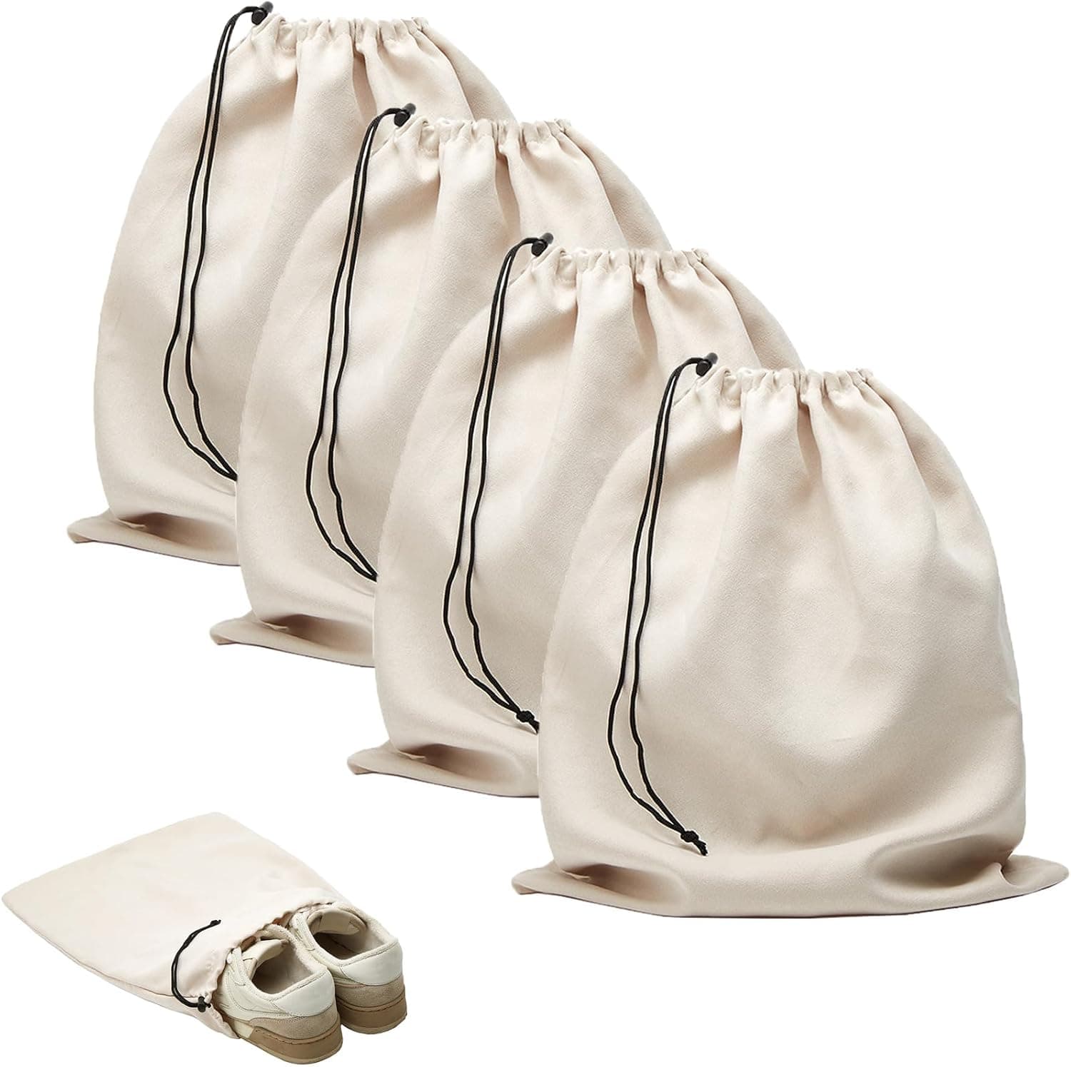 Drawstring shoe bags (4-pack)