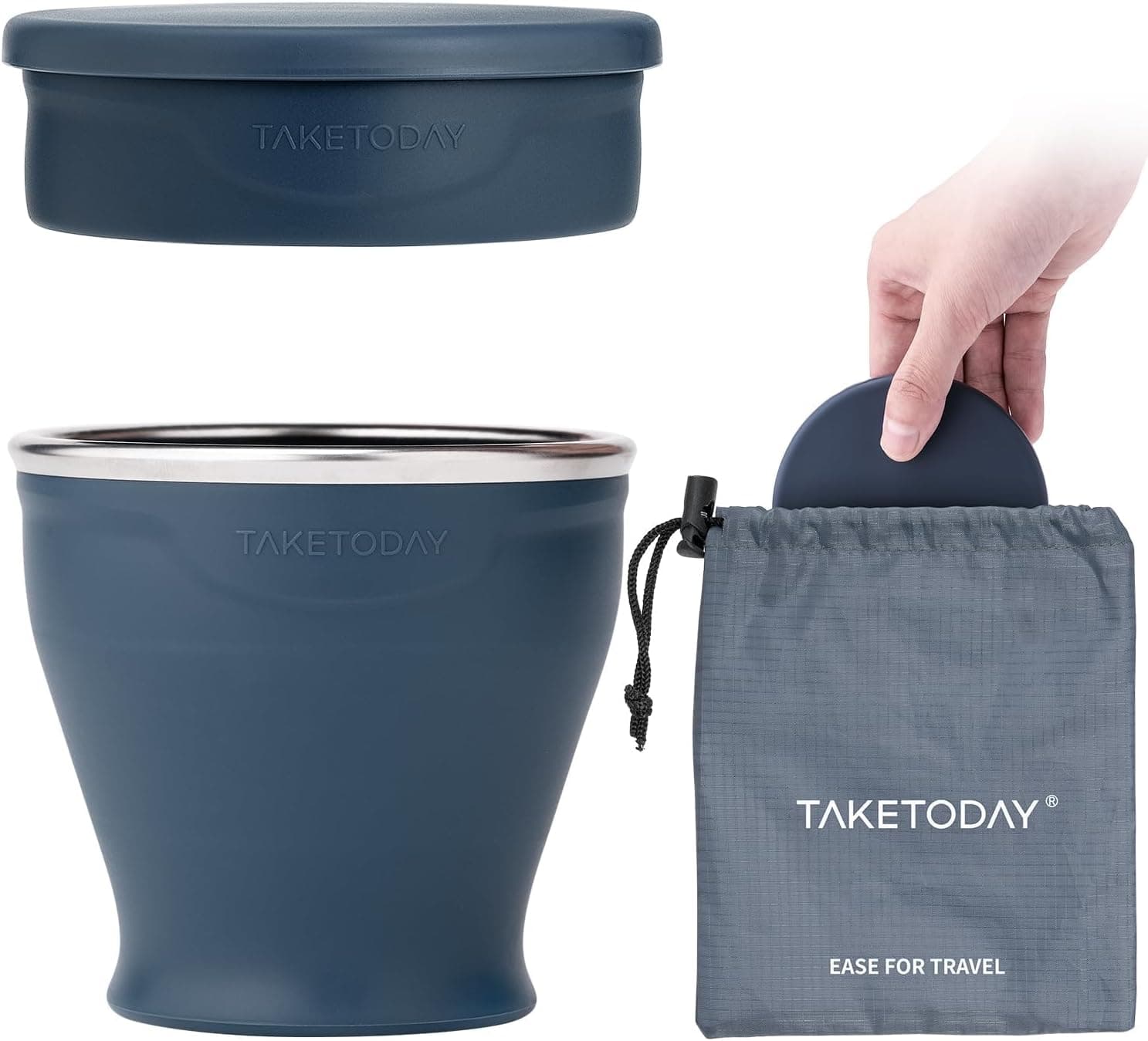 Collapsible silicone whiskey cup