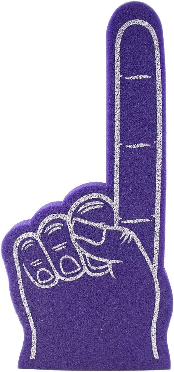 Foam cowboy hand cheering finger
