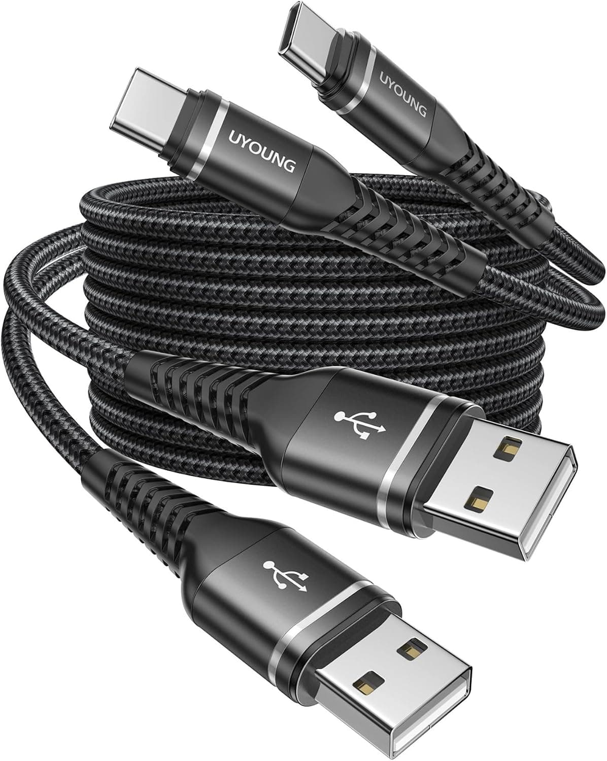Braided USB-C cables 6ft (3-pack)