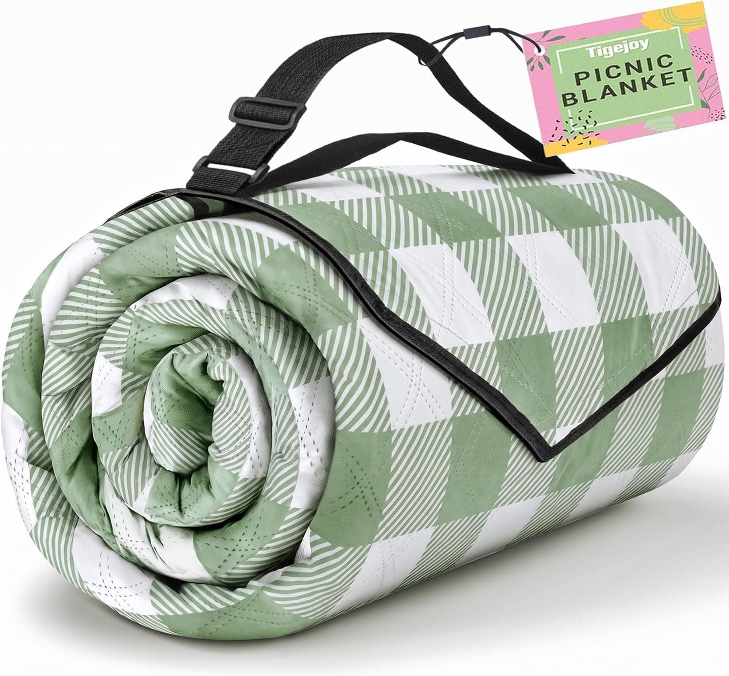 Pendleton-style picnic blanket, waterproof back
