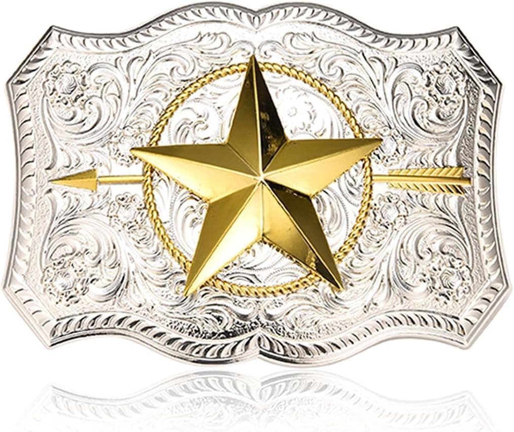 MASOP gold western belt buckle