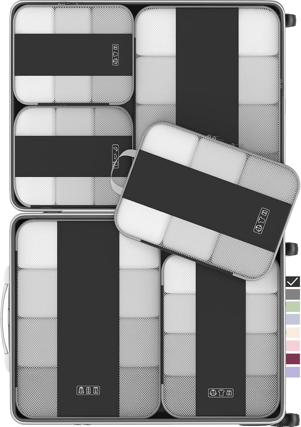 Compression packing cubes (6-piece set)