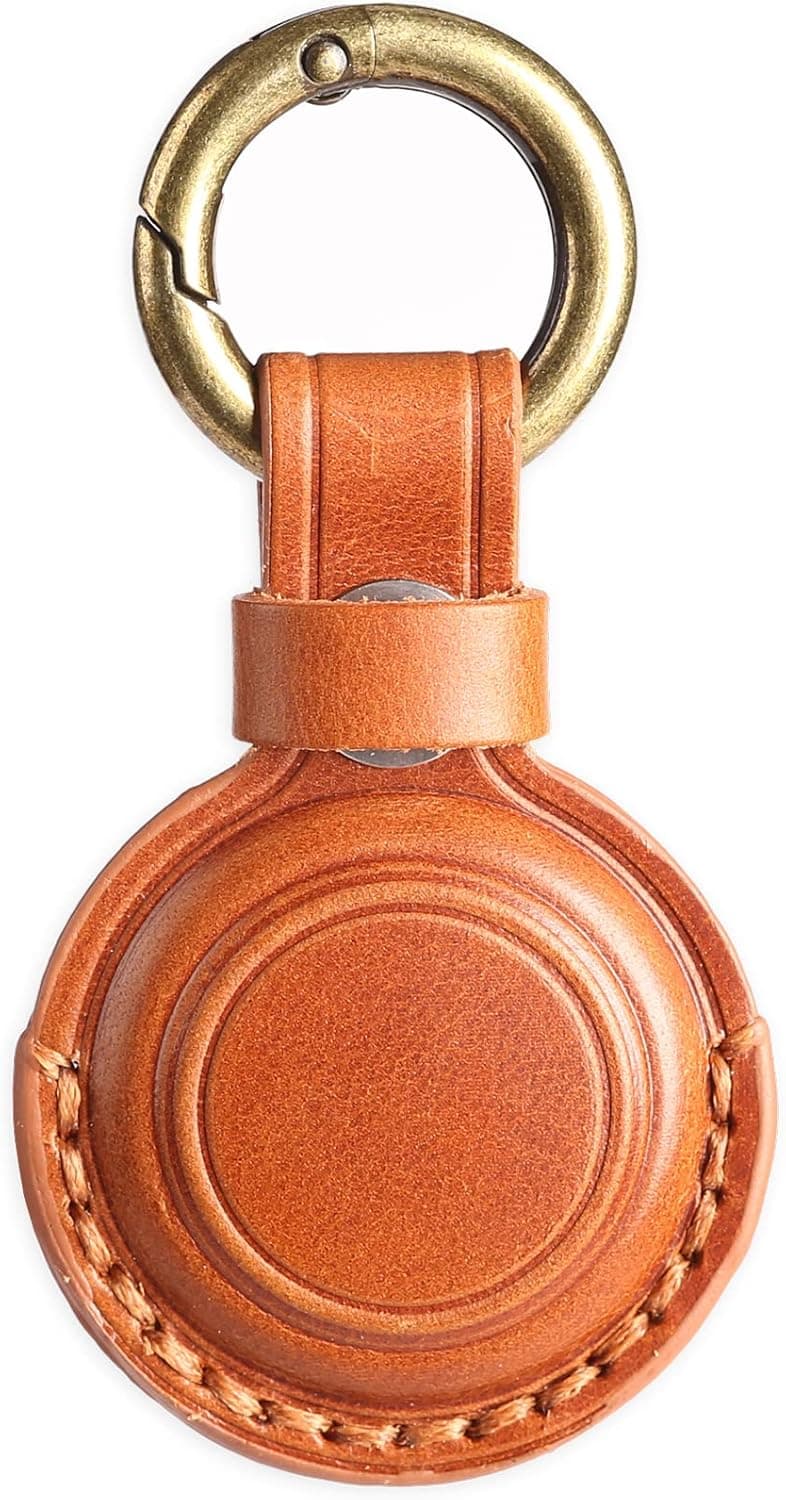 AirTag leather keychain holder