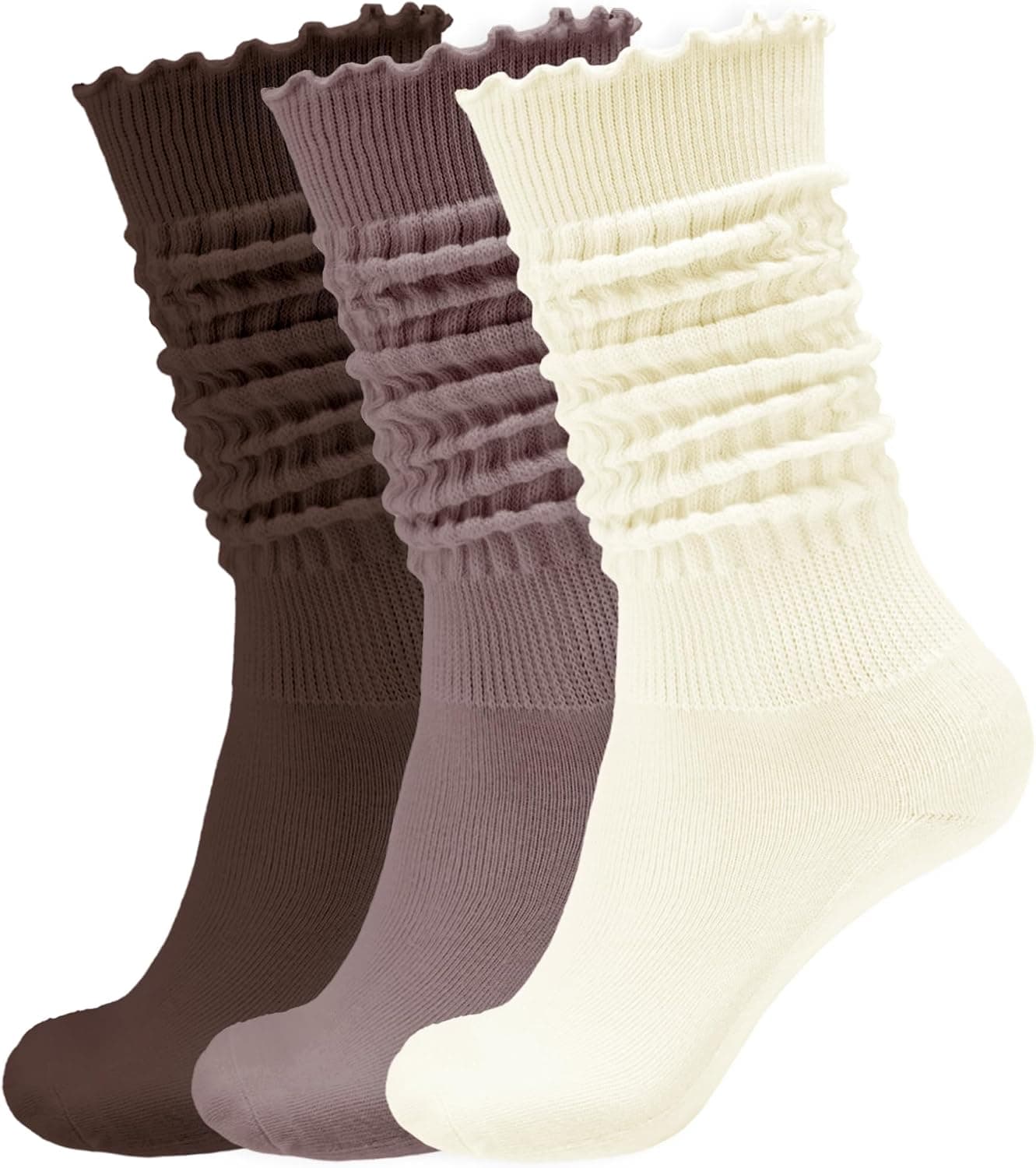 Ruffle knee-high boot socks (3pk)