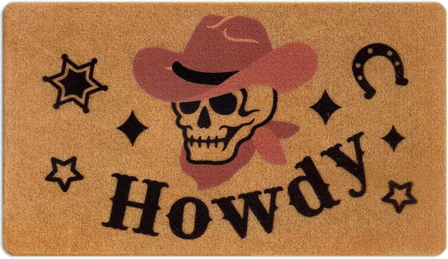 Western skull welcome doormat