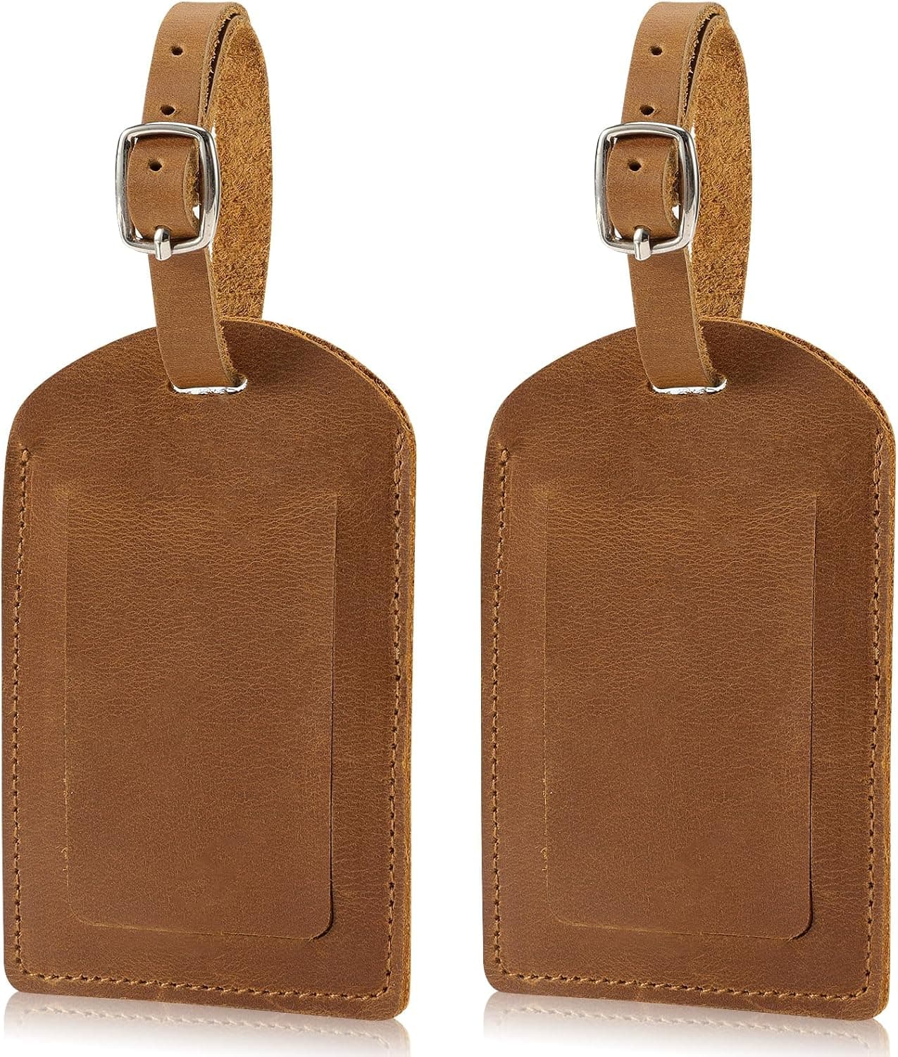 Leather luggage tags (2-pack)