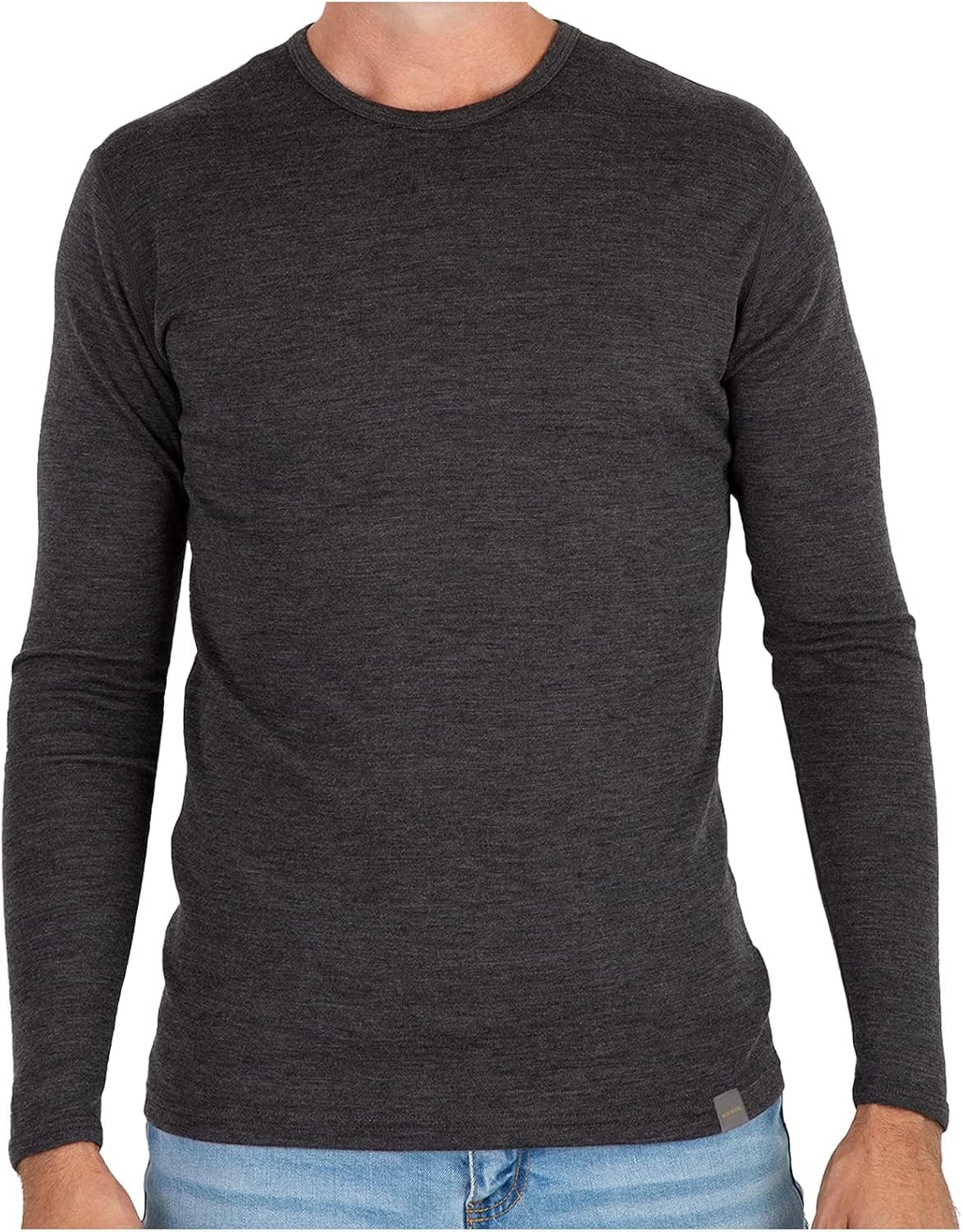 Merino wool thermal base layer top