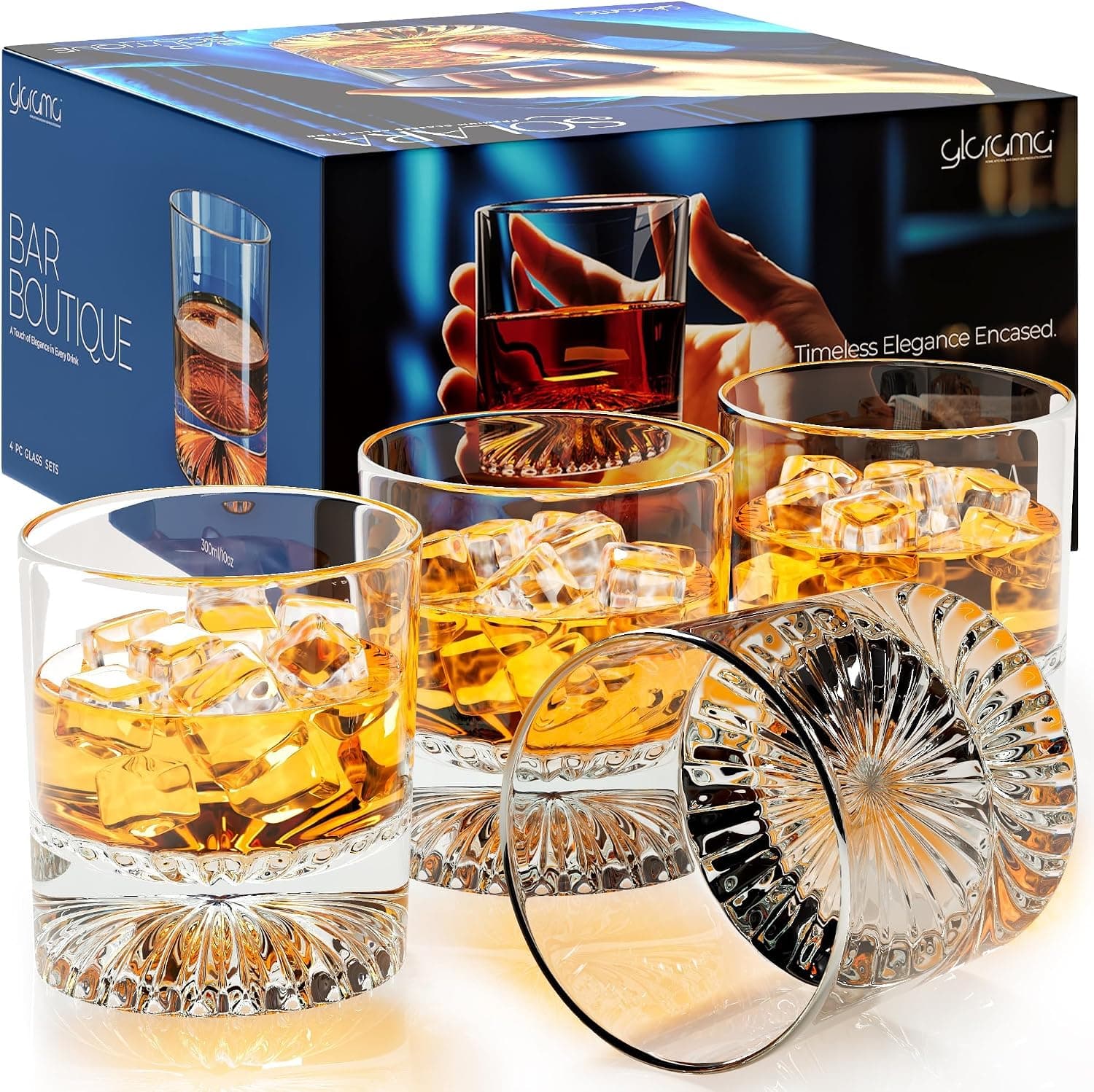 Crystal Old Fashioned rocks glasses (4-pack)